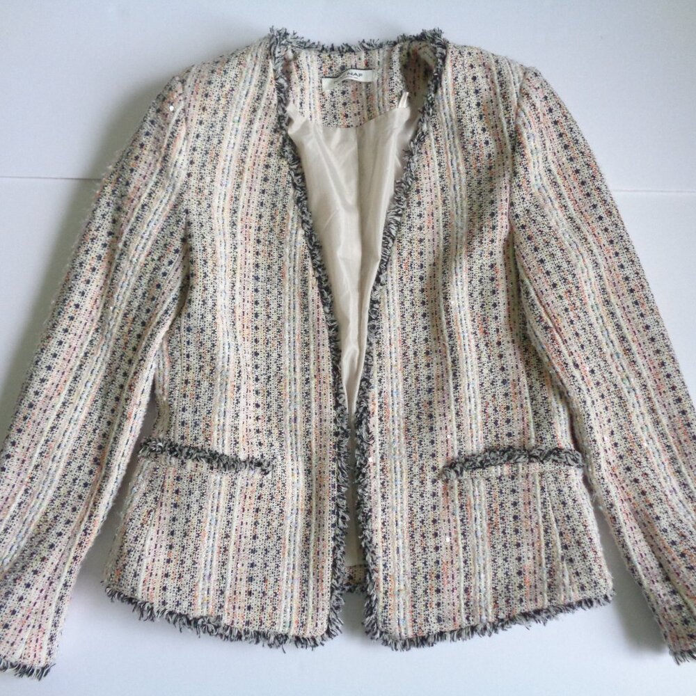 VINTAGE French NAF NAF Boucle Tweed-Style Jacket Women Small  Le Grand Mechant